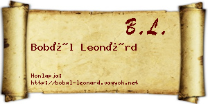 Bobál Leonárd névjegykártya